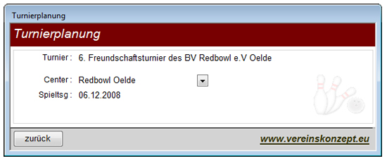Screenshot Turnierplanung